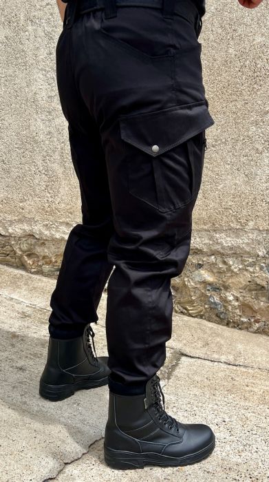 Καλοκαίρι, βαμβακερό τακτικό παντελόνι, Χωροφυλακή, ασφάλεια - μαύρο